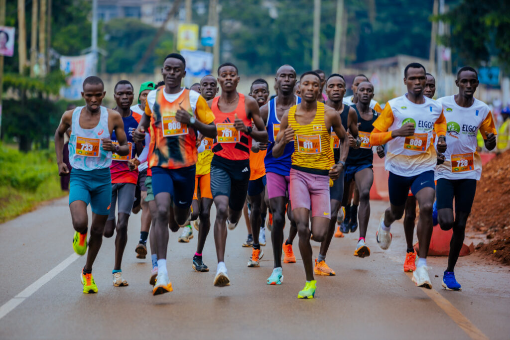 Runners participating in the Uganda AIDS Marathon